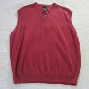 Jos. A. Bank Vest XL Signature Collection Red Sweater 100% Pima Cotton